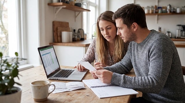 Learner using budgeting template during online session